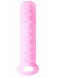 Розовый фаллоудлинитель Homme Long - 13,5 см. - Lola Games - в Сургуте купить с доставкой