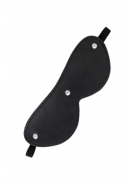 Черная кожаная маска Anonymo с мягким подкладом - ToyFa - купить с доставкой в Сургуте