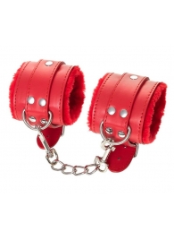 Красные наручники Anonymo из искусственной кожи - ToyFa - купить с доставкой в Сургуте