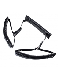 Черные кожаные стропы для фиксации Anonymo - ToyFa - купить с доставкой в Сургуте