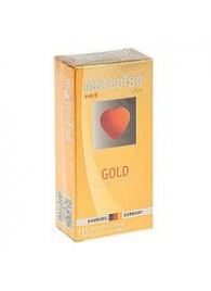 Презервативы Masculan Ultra Gold с золотым напылением и ароматом ванили - 10 шт. - Masculan - купить с доставкой в Сургуте