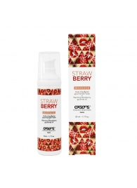 Разогревающее массажное масло  с ароматом клубники Gourmet Strawberry - 50 мл. - Exsens - купить с доставкой в Сургуте