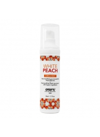 Разогревающее массажное масло Gourmet White Peach Organic с органическими ингредиентами - 50 мл. - Exsens - купить с доставкой в Сургуте
