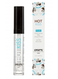 Блеск для губ Hot Kiss Coconut с ароматом кокоса - 7 мл. - Exsens - купить с доставкой в Сургуте