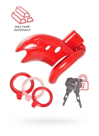 Красный мужской пояс верности из пластика - ToyFa - купить с доставкой в Сургуте