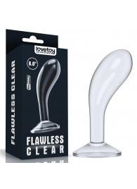 Прозрачный стимулятор простаты Flawless Clear Prostate Plug - 15 см. - Lovetoy - в Сургуте купить с доставкой