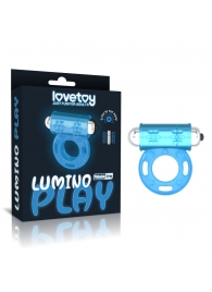 Голубое, светящееся в темноте эрекционное виброкольцо Lumino Play Vibrating Penis Ring - Lovetoy - в Сургуте купить с доставкой
