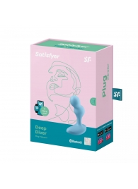 Голубой анальный вибростимулятор Deep Driver - 11,2 см. - Satisfyer - в Сургуте купить с доставкой