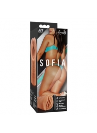 Мастурбатор-вагина цвета карамели Sofia с вибрацией - Blush Novelties - в Сургуте купить с доставкой