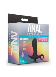 Черный анальный вибратор Silicone Vibrating Prostate Massager 01 - 10,8 см. - Blush Novelties - в Сургуте купить с доставкой