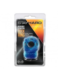 Голубое эрекционное виброкольцо Reusable 5 Function Cock Ring - Blush Novelties - в Сургуте купить с доставкой