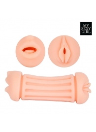 Двусторонний мастурбатор - ротик и вагина - Bior toys - в Сургуте купить с доставкой
