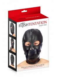Маска-шлем с прорезями для глаз и регулируемым кляпом - Fetish Tentation - купить с доставкой в Сургуте