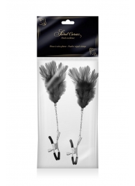 Зажимы для сосков с черными перьями Sweet Caress Feather Nipple Clumps - Sweet Caress - купить с доставкой в Сургуте