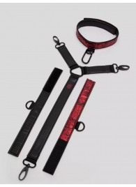 Ошейник с наручниками Reversible Faux Leather Collar and Wrist - Fifty Shades of Grey - купить с доставкой в Сургуте