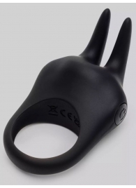 Черное эрекционное виброкольцо Sensation Rechargeable Vibrating Rabbit Love Ring - Fifty Shades of Grey - в Сургуте купить с доставкой