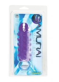 Закрытая фиолетовая насадка с пупырышками SAMURAI PENIS SLEEVE PURPLE - 14,5 см. - NMC - в Сургуте купить с доставкой
