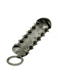 Дымчатая стимулирующая насадка с закрытой головкой SAMURAI PENIS SLEEVE BLACK - 14,5 см. - NMC - в Сургуте купить с доставкой