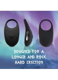 Черное эрекционное виброкольцо Thor Cockring - FeelzToys - в Сургуте купить с доставкой