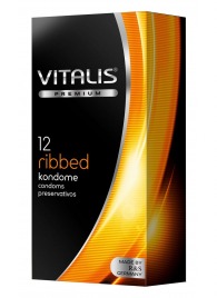 Ребристые презервативы VITALIS PREMIUM ribbed - 12 шт. - Vitalis - купить с доставкой в Сургуте