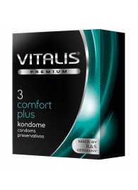 Контурные презервативы VITALIS PREMIUM comfort plus - 3 шт. - Vitalis - купить с доставкой в Сургуте
