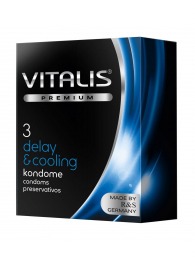 Презервативы VITALIS PREMIUM delay   cooling с охлаждающим эффектом - 3 шт. - Vitalis - купить с доставкой в Сургуте