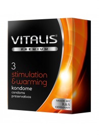 Презервативы VITALIS PREMIUM stimulation   warming с согревающим эффектом - 3 шт. - Vitalis - купить с доставкой в Сургуте