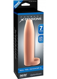 Телесная насадка Real Feel Enhancer XL - 17 см. - Pipedream - в Сургуте купить с доставкой
