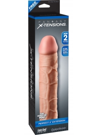 Телесная насадка Fantasy X-tensions Perfect 2  Extension - 20,3 см. - Pipedream - в Сургуте купить с доставкой