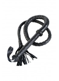 Длинный кожаный кнут с хлопушками на конце - ToyFa - купить с доставкой в Сургуте