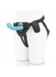 Голубая изогнутая насадка 6in Remote Control Ripple P-Spot G-Spot на черных трусиках - 16 см. - Pegasus - купить с доставкой в Сургуте