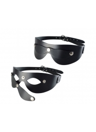 Черная кожаная маска  Новичок - Sitabella - купить с доставкой в Сургуте