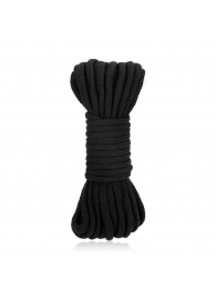 Черная хлопковая веревка для связывания Bondage Rope - 10 м. - Lux Fetish - купить с доставкой в Сургуте