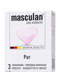 Супертонкие презервативы Masculan Pur - 3 шт. - Masculan - купить с доставкой в Сургуте