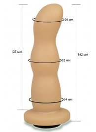 Телесная рельефная насадка Harness - 14,2 см. - LOVETOY (А-Полимер) - купить с доставкой в Сургуте