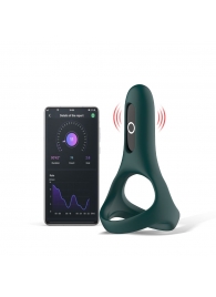Изумрудное виброкольцо Magic Motion Rise с подхватом мошонки - Magic Motion - в Сургуте купить с доставкой