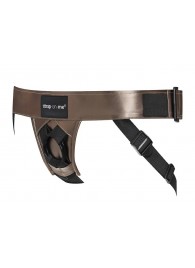 Бронзовый пояс для насадок Curious Harness - Strap-on-me - купить с доставкой в Сургуте