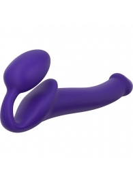 Фиолетовый безремневой страпон Silicone Bendable Strap-On - size M - Strap-on-me - купить с доставкой в Сургуте