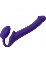 Фиолетовый безремневой страпон Silicone Bendable Strap-On - size M - Strap-on-me - купить с доставкой в Сургуте