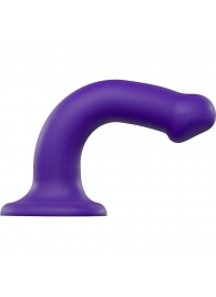 Фиолетовый фаллоимитатор-насадка Strap-On-Me Dildo Dual Density size M - 18 см. - Strap-on-me - купить с доставкой в Сургуте