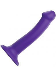 Фиолетовый фаллоимитатор-насадка Strap-On-Me Dildo Dual Density size M - 18 см. - Strap-on-me - купить с доставкой в Сургуте
