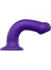 Фиолетовый фаллоимитатор-насадка Strap-On-Me Dildo Dual Density size L - 19 см. - Strap-on-me - купить с доставкой в Сургуте
