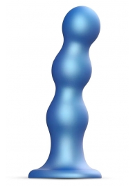 Голубая насадка Strap-On-Me Dildo Plug Balls size L - Strap-on-me - купить с доставкой в Сургуте