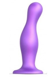 Фиолетовая насадка Strap-On-Me Dildo Plug Curvy size L - Strap-on-me - купить с доставкой в Сургуте