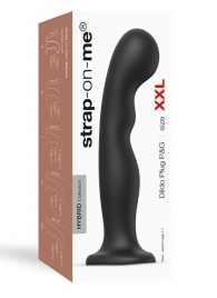 Черная насадка Strap-On-Me Dildo Plug P G size XXL - Strap-on-me - купить с доставкой в Сургуте