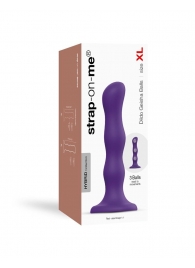 Фиолетовая насадка Strap-On-Me Dildo Geisha Balls size XL - Strap-on-me - купить с доставкой в Сургуте