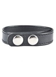 Кольцо на пенис SNAP COCK RING из искусственной кожи на клепках - BlueLine - в Сургуте купить с доставкой