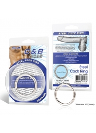 Стальное эрекционное кольцо STEEL COCK RING - 4.5 см. - BlueLine - в Сургуте купить с доставкой