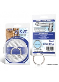 Стальное эрекционное кольцо STEEL COCK RING - 3.5 см. - BlueLine - в Сургуте купить с доставкой