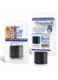 Хомут-утяжка для мошонки из искусственной кожи на липучке VELCRO BALL STRETCHER- 4 см. - BlueLine - в Сургуте купить с доставкой